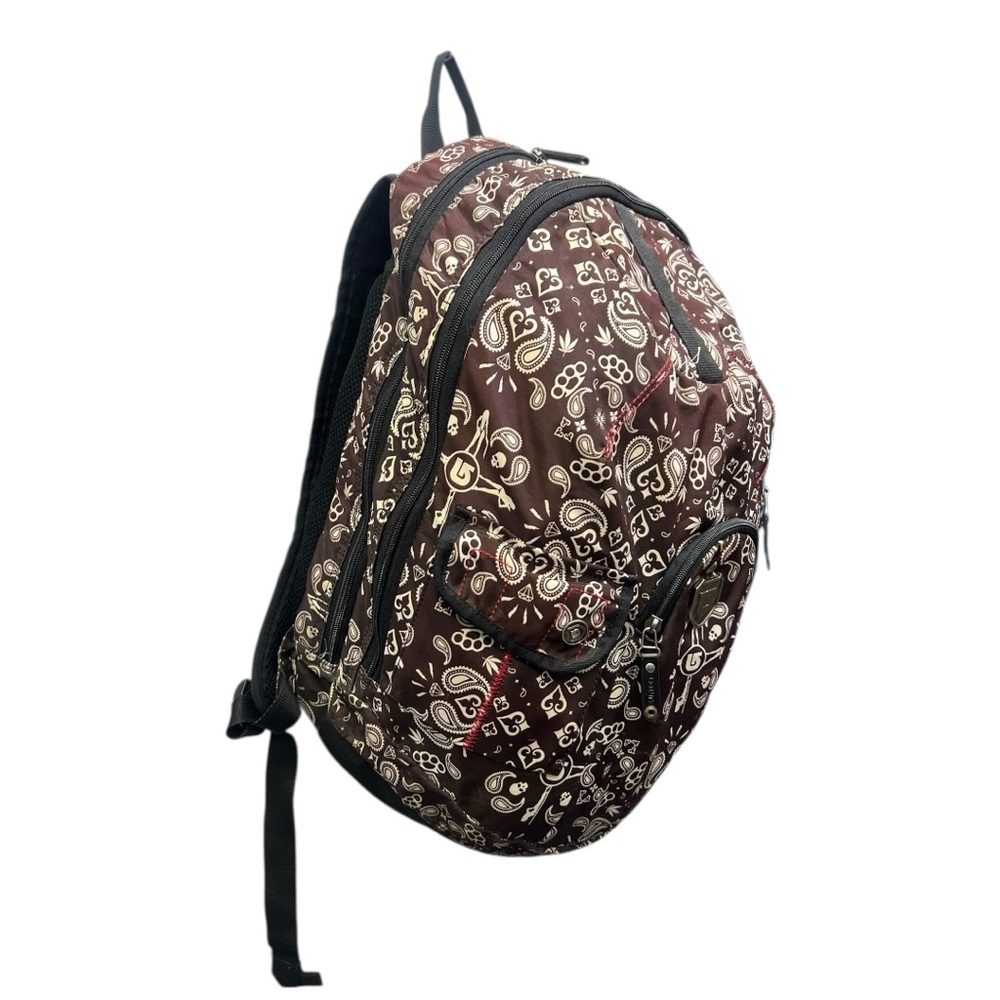 🎒 Burton Paisley Bandana Print Backpack | Brown Multi - Picture 3 of 7
